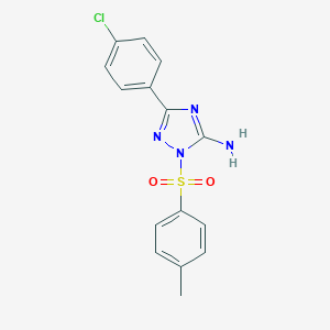 3-(4-chlorophenyl)-1-[(4-methylphenyl)sulfonyl]-1H-1,2,4-triazol-5-amine