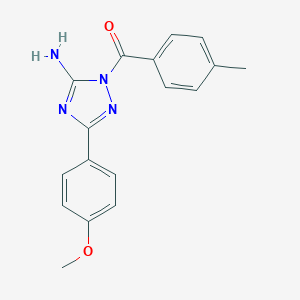 3-(4-methoxyphenyl)-1-(4-methylbenzoyl)-1H-1,2,4-triazol-5-ylamine