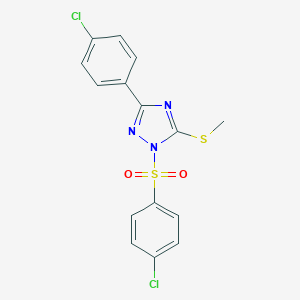 3-(4-chlorophenyl)-1-[(4-chlorophenyl)sulfonyl]-1H-1,2,4-triazol-5-ylmethylsulfide