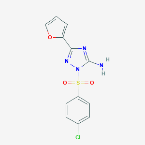 1-[(4-chlorophenyl)sulfonyl]-3-(furan-2-yl)-1H-1,2,4-triazol-5-amine