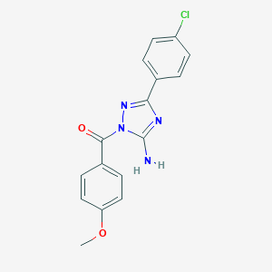 3-(4-chlorophenyl)-1-(4-methoxybenzoyl)-1H-1,2,4-triazol-5-ylamine