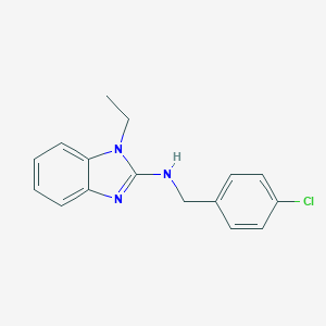 molecular formula C16H16ClN3 B379306 N-(4-chlorobenzyl)-N-(1-ethyl-1H-benzimidazol-2-yl)amine 