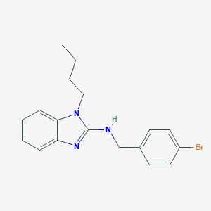 molecular formula C18H20BrN3 B379312 N-[(4-BROMOPHENYL)METHYL]-1-BUTYL-1H-1,3-BENZODIAZOL-2-AMINE 