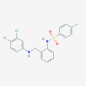 molecular formula C20H18Cl2N2O2S B379322 N-[2-[(3,4-dichloroanilino)methyl]phenyl]-4-methylbenzenesulfonamide 