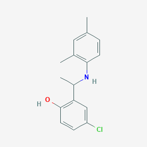 molecular formula C16H18ClNO B379329 4-Chloro-2-[1-(2,4-dimethylanilino)ethyl]phenol 