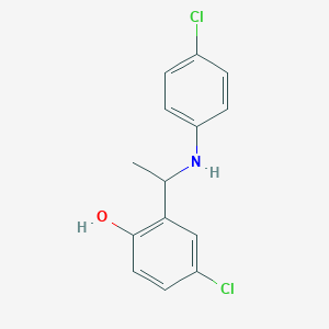 4-Chloro-2-[1-(4-chloroanilino)ethyl]phenol