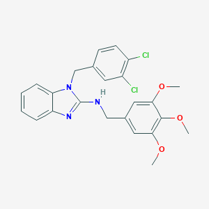 molecular formula C24H23Cl2N3O3 B379334 1-(3,4-dichlorobenzyl)-N-(3,4,5-trimethoxybenzyl)-1H-benzimidazol-2-amine 