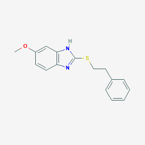 molecular formula C16H16N2OS B379337 5-methoxy-2-[(2-phenylethyl)sulfanyl]-1H-benzimidazole 