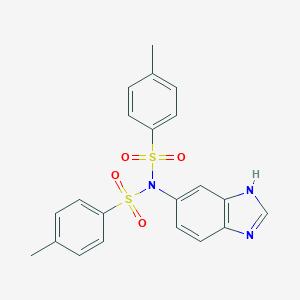 molecular formula C21H19N3O4S2 B379343 N-(3H-benzimidazol-5-yl)-4-methyl-N-(4-methylphenyl)sulfonylbenzenesulfonamide 