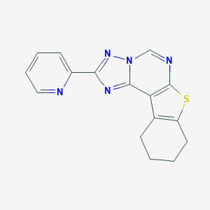 molecular formula C16H13N5S B379353 2-(2-Pyridinyl)-8,9,10,11-tetrahydro[1]benzothieno[3,2-e][1,2,4]triazolo[1,5-c]pyrimidine CAS No. 797027-76-0