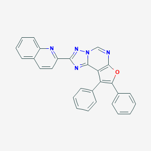 molecular formula C28H17N5O B379356 8,9-Diphenyl-2-(2-quinolinyl)furo[3,2-e][1,2,4]triazolo[1,5-c]pyrimidine CAS No. 577981-86-3