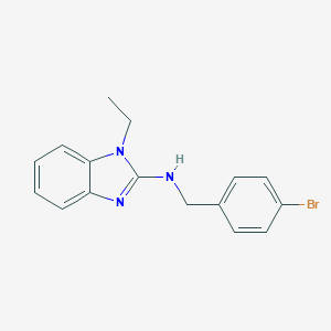 molecular formula C16H16BrN3 B379357 N-(4-bromobenzyl)-1-ethyl-1H-benzimidazol-2-amine 