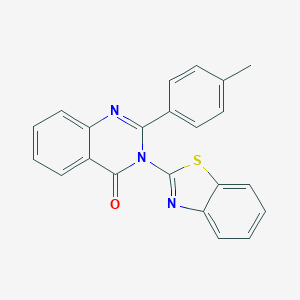 molecular formula C22H15N3OS B379361 3-(1,3-benzothiazol-2-yl)-2-(4-methylphenyl)-4(3H)-quinazolinone 