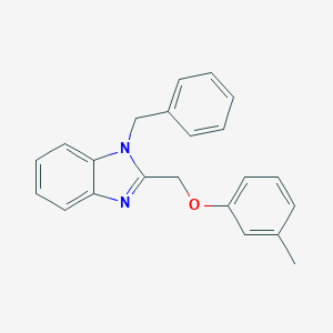 molecular formula C22H20N2O B379409 1-benzyl-2-[(3-methylphenoxy)methyl]-1H-benzimidazole 