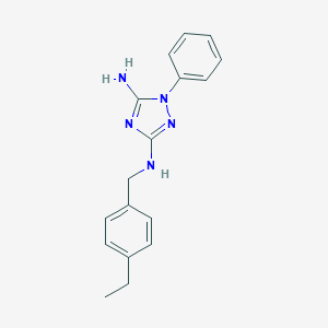 molecular formula C17H19N5 B379416 N-(5-amino-1-phenyl-1H-1,2,4-triazol-3-yl)-N-(4-ethylbenzyl)amine 