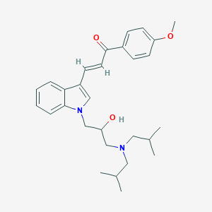 molecular formula C29H38N2O3 B379425 3-{1-[3-(diisobutylamino)-2-hydroxypropyl]-1H-indol-3-yl}-1-(4-methoxyphenyl)-2-propen-1-one 