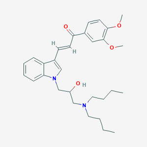 molecular formula C30H40N2O4 B379427 (2e)-3-{1-[3-(Dibutylamino)-2-hydroxypropyl]-1h-indol-3-yl}-1-(3,4-dimethoxyphenyl)prop-2-en-1-one 