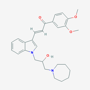 3-{1-[3-(1-azepanyl)-2-hydroxypropyl]-1H-indol-3-yl}-1-(3,4-dimethoxyphenyl)-2-propen-1-one