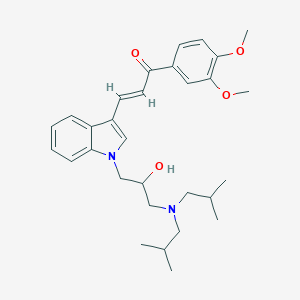 3-{1-[3-(diisobutylamino)-2-hydroxypropyl]-1H-indol-3-yl}-1-(3,4-dimethoxyphenyl)-2-propen-1-one