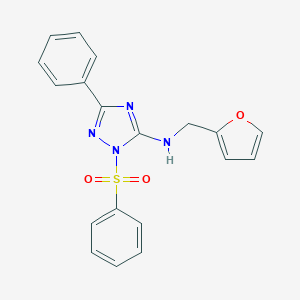 N-(2-furylmethyl)-3-phenyl-1-(phenylsulfonyl)-1H-1,2,4-triazol-5-amine