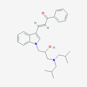 3-{1-[3-(diisobutylamino)-2-hydroxypropyl]-1H-indol-3-yl}-1-phenyl-2-propen-1-one