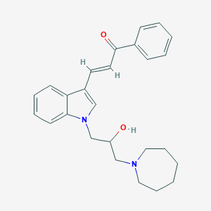 3-{1-[3-(1-azepanyl)-2-hydroxypropyl]-1H-indol-3-yl}-1-phenyl-2-propen-1-one