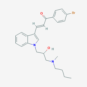 1-(4-bromophenyl)-3-(1-{3-[butyl(methyl)amino]-2-hydroxypropyl}-1H-indol-3-yl)-2-propen-1-one