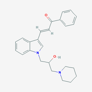 (E)-3-[1-(2-hydroxy-3-piperidin-1-ylpropyl)indol-3-yl]-1-phenylprop-2-en-1-one
