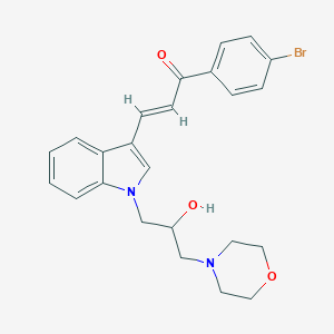 (2E)-1-(4-bromophenyl)-3-[1-(2-hydroxy-3-morpholin-4-ylpropyl)-1H-indol-3-yl]prop-2-en-1-one
