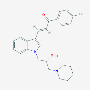 (2E)-1-(4-bromophenyl)-3-[1-(2-hydroxy-3-piperidin-1-ylpropyl)-1H-indol-3-yl]prop-2-en-1-one