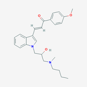 (2e)-3-(1-{3-[Butyl(methyl)amino]-2-hydroxypropyl}-1h-indol-3-yl)-1-(4-methoxyphenyl)prop-2-en-1-one