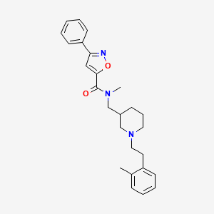 molecular formula C26H31N3O2 B3794543 N-methyl-N-({1-[2-(2-methylphenyl)ethyl]-3-piperidinyl}methyl)-3-phenyl-5-isoxazolecarboxamide 