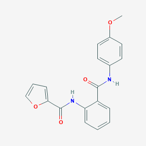 molecular formula C19H16N2O4 B379462 N~2~-{2-[(4-METHOXYANILINO)CARBONYL]PHENYL}-2-FURAMIDE 