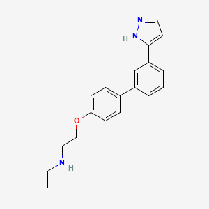 molecular formula C19H21N3O B3794638 N-ethyl-2-{[3'-(1H-pyrazol-3-yl)-4-biphenylyl]oxy}ethanamine 