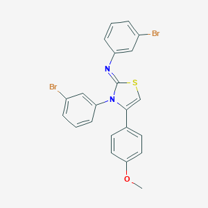 molecular formula C22H16Br2N2OS B379497 N-(3-bromophenyl)-N-(3-(3-bromophenyl)-4-(4-methoxyphenyl)-1,3-thiazol-2(3H)-ylidene)amine 