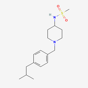 molecular formula C17H28N2O2S B3795027 N-[1-(4-isobutylbenzyl)piperidin-4-yl]methanesulfonamide 