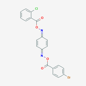 benzo-1,4-quinone 1-[O-(4-bromobenzoyl)oxime] 4-[O-(2-chlorobenzoyl)oxime]
