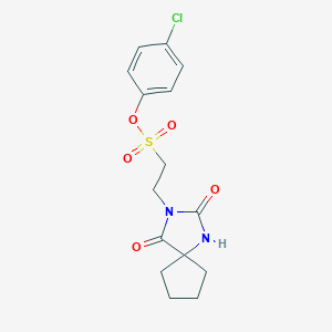 4-Chlorophenyl 2-(2,4-dioxo-1,3-diazaspiro[4.4]non-3-yl)ethanesulfonate