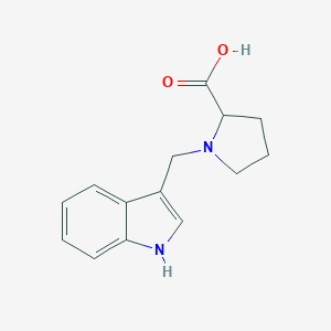 molecular formula C14H16N2O2 B379521 1-(1H-indol-3-ylmethyl)proline 