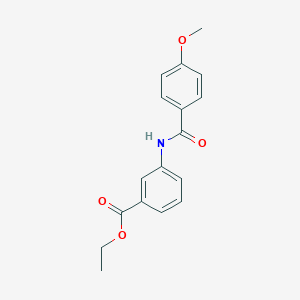 molecular formula C17H17NO4 B379528 Ethyl 3-(4-methoxybenzamido)benzoate CAS No. 300827-74-1