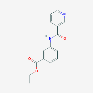 molecular formula C15H14N2O3 B379530 Ethyl 3-[(3-pyridinylcarbonyl)amino]benzoate 