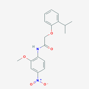 molecular formula C18H20N2O5 B379580 N-(2-METHOXY-4-NITROPHENYL)-2-[2-(PROPAN-2-YL)PHENOXY]ACETAMIDE 