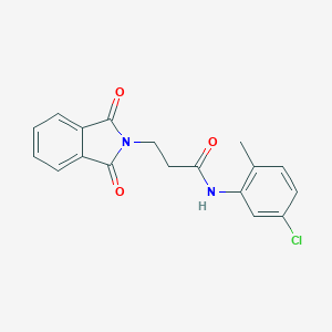 molecular formula C18H15ClN2O3 B379581 N-(5-CHLORO-2-METHYLPHENYL)-3-(1,3-DIOXO-2,3-DIHYDRO-1H-ISOINDOL-2-YL)PROPANAMIDE 