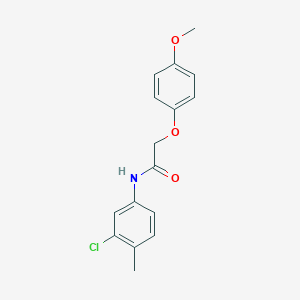 molecular formula C16H16ClNO3 B379619 N-(3-chloro-4-methylphenyl)-2-(4-methoxyphenoxy)acetamide 