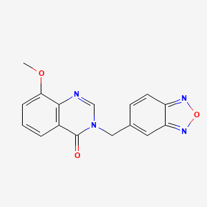 molecular formula C16H12N4O3 B3796347 3-(2,1,3-benzoxadiazol-5-ylmethyl)-8-methoxyquinazolin-4(3H)-one 