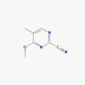 molecular formula C7H7N3O B037969 4-Methoxy-5-methylpyrimidine-2-carbonitrile CAS No. 114969-87-8