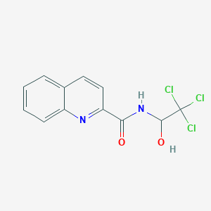 molecular formula C12H9Cl3N2O2 B379711 N-(2,2,2-trichloro-1-hydroxyethyl)-2-quinolinecarboxamide 