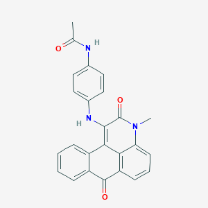 molecular formula C25H19N3O3 B379744 N-{4-[(3-methyl-2,7-dioxo-2,7-dihydro-3H-naphtho[1,2,3-de]quinolin-1-yl)amino]phenyl}acetamide CAS No. 476307-19-4