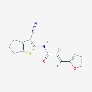 molecular formula C15H12N2O2S B379767 N-(3-cyano-5,6-dihydro-4H-cyclopenta[b]thien-2-yl)-3-(2-furyl)acrylamide 