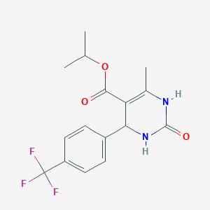 molecular formula C16H17F3N2O3 B379777 Propan-2-yl 6-methyl-2-oxo-4-[4-(trifluoromethyl)phenyl]-1,2,3,4-tetrahydropyrimidine-5-carboxylate 